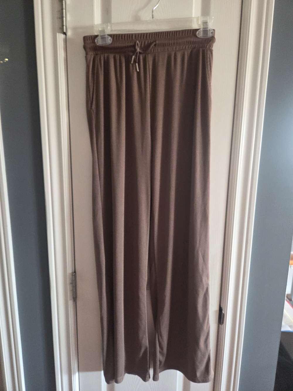 LOVE POEM acetate wide leg pants